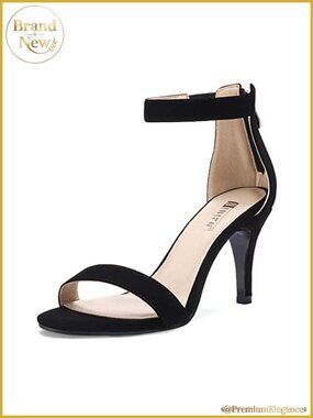 IDIFU Women's 3 Inch Kitten Heel Ankle Strap Sandals Dressy Heels
